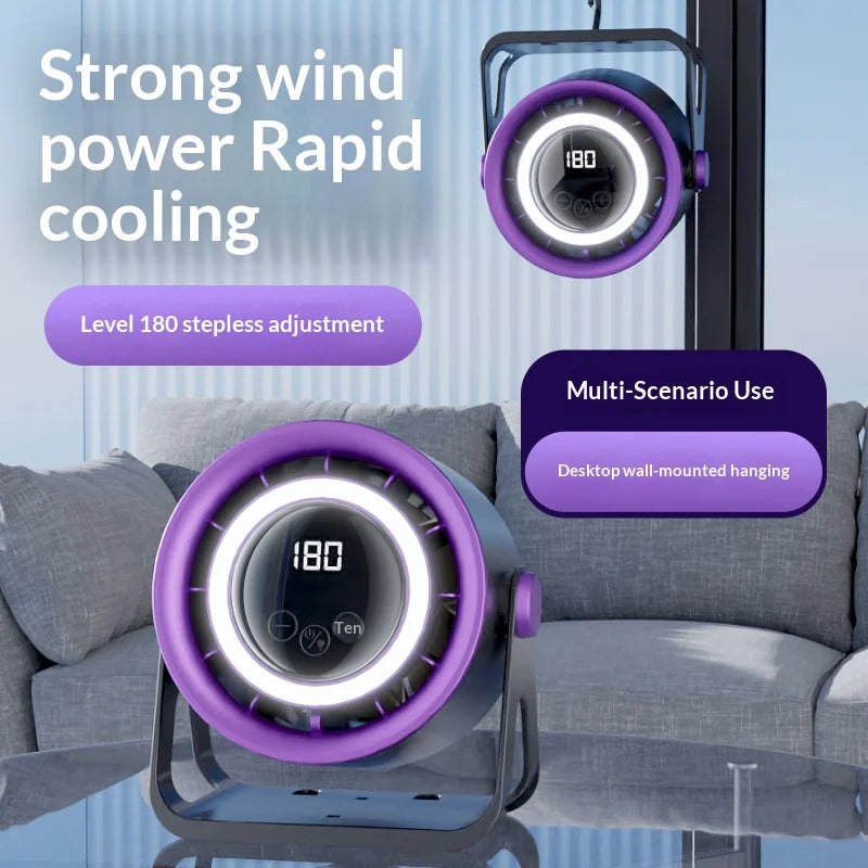 HOMEFISH Leiser USB-Tischventilator mit Turbofunktion