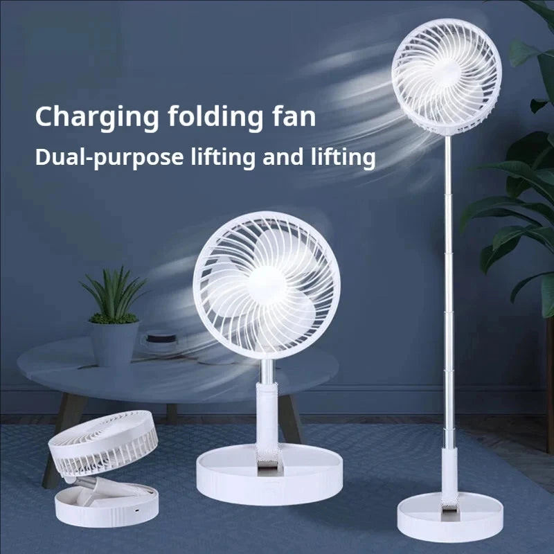 Einziehbarer Ventilator, USB-Aufladung, zusammenklappbar, tragbar, Mini-Elektroventilator, Schlafsaal, Outdoor-Kühlgeräte, verstellbare Heimventilatoren